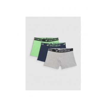 Set 3 perechi de boxeri  pentru baieti - bumbac - multicolor