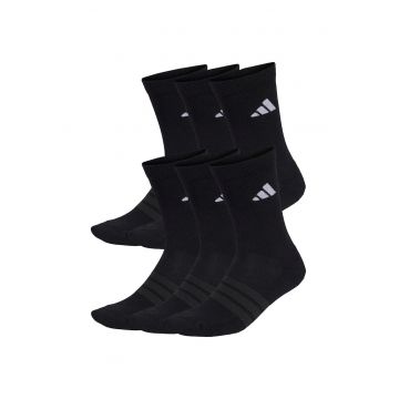 Set 6 perechi sosete  Cushioned Crew New Logo - Negru