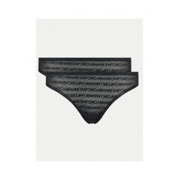 Set chiloti tanga dama  culoare neagra - lenjerie intima