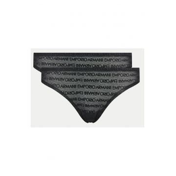 Set chiloti tanga dama  culoare neagra - lenjerie intima