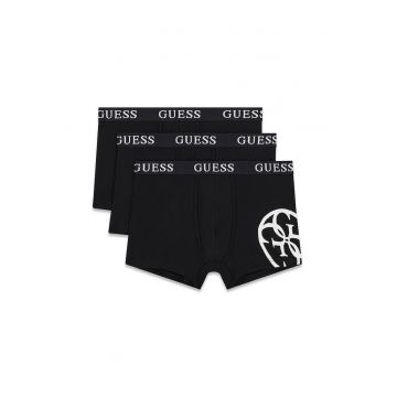 Set de boxeri cu banda elastica in talie - 3 Perechi - Negru