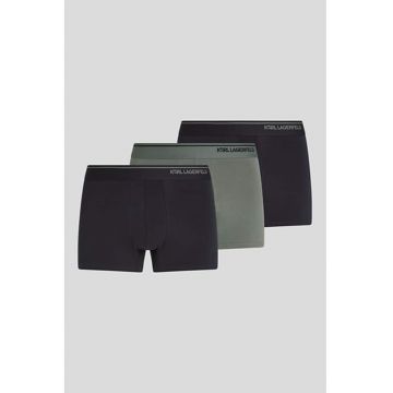 Set de boxeri cu imprimeu logo - 3 perechi - Negru/Verde feriga