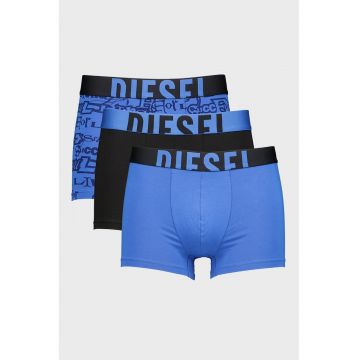 Set de boxeri Damien - 3 perechi - Albastru pastel/Negru