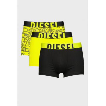 Set de boxeri Damien - 3 perechi - Galben/Negru stins