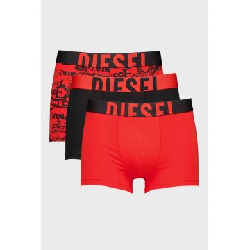 Set de boxeri Damien - 3 perechi - Rosu/Negru