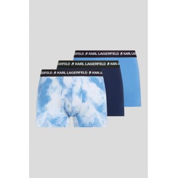 Set de boxeri din amestec de bumbac organic - 3 perechi - Alb/Albastru/Bleumarin