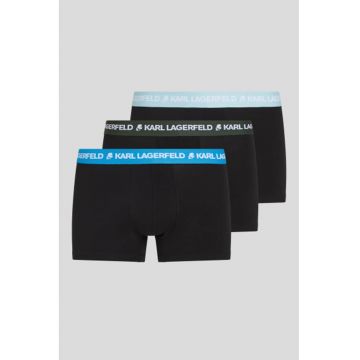 Set de boxeri din amestec de bumbac organic - 3 perechi - Negru/Gri inchis