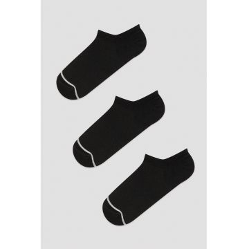 Set de sosete foarte scurte - 3 perechi - Negru