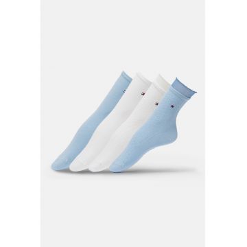 Set de sosete scurte din amestec de bumbac - 2 perechi - Albastru pastel/Alb optic
