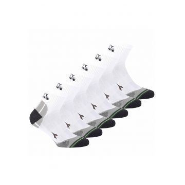 Set de sosete scurte unisex - 6 perechi - Alb