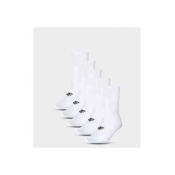 Sosete copii -  set 5 perechi - albe - 35-37