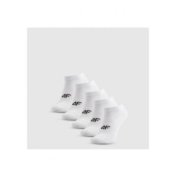 Sosete sport copii -  set 5 perechi - alb - 38-40