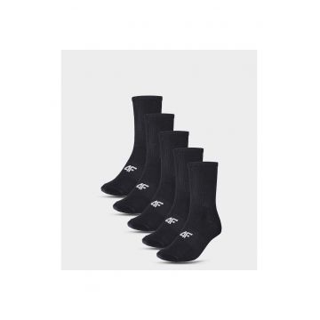 Sosete sport copii -  set 5 perechi - negru - 38-40