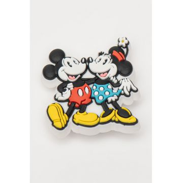 Talisman cu imprimeu cu desene Jibbitz - Negru/Galben deschis/Rosu vermillion