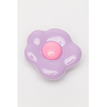 Talisman cu model floare - Roz deschis/Lila