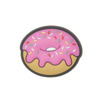 Talisman in forma de gogoasa pentru saboti Jibbitz - Maro camel/Roz