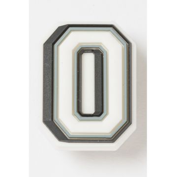 Talisman in forma de O pentru saboti Jibbitz - Alb/Negru