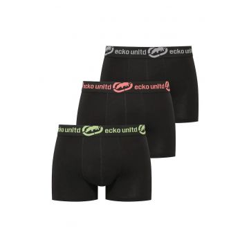 3 perechi boxeri - ECKO.01.40012 - Negru - Negru