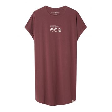 Camasa de noapte - dama - Maro bronz Evika - Grafic