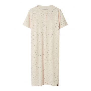 Camasa de noapte - dama - Print de Capsune - Roz deschis Evika - Grafic