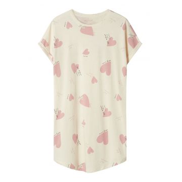 Camasa de noapte - dama - roz deschis - Elain Hendereson - Inimioare