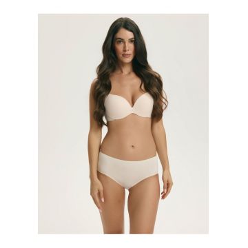 Chiloti dama -  Cleary - talie inalta - plasa transparenta - Alb - Alb