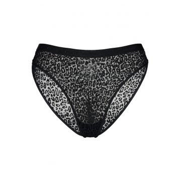 Chiloti figi -  imprimeu Leopard - negru - Negru