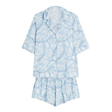 Pijama dama - albastru deschis - floral - Estes - Floral