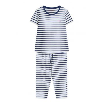 Pijama dama - Dungi - Albastru marin - alb Eulana - Dungi