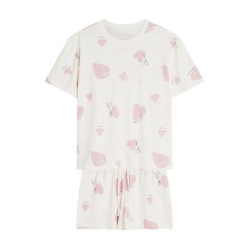 Pijama dama - roz deschis - Elain - Inimioare