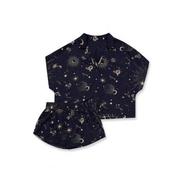 Pijamale de dama  viscoza - bleumarin