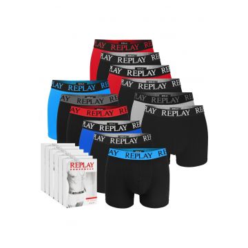 Set 12 Boxeri Barbati -  Bumbac - Model BM333 - cu Logo - Multicolor