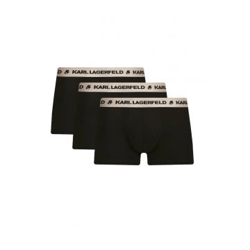 Set 3 boxeri barbati din bumbac organic  225M2108 Negru - Negru