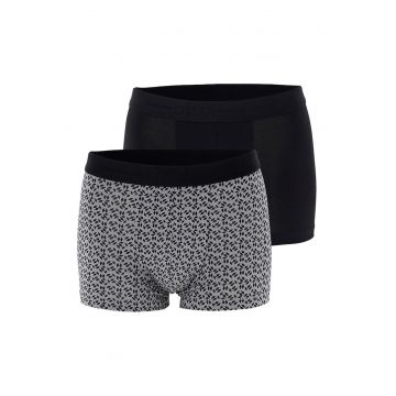 Set de boxeri cu banda elastica in talie - 3 perechi - Negru