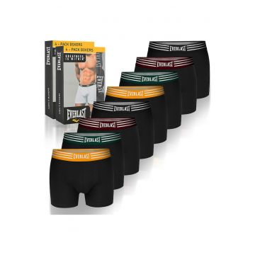 Set de boxeri cu banda logo - 8 perechi - Negru