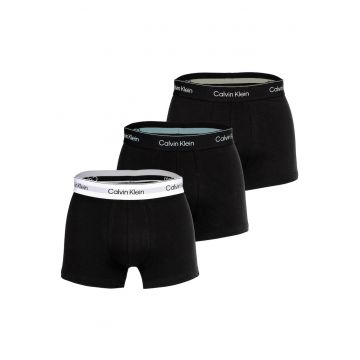 Set de boxeri cu banda logo in talie - 3 perechi - Alb/Negru/Turcoaz