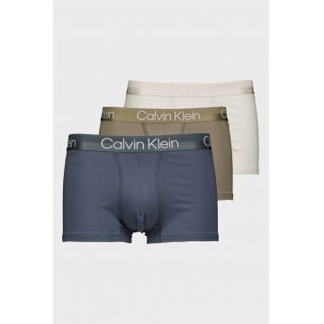 Set de boxeri cu logo - 3 perechi - Albastru prafuit/Grej/Verde feriga