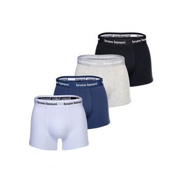 Set de boxeri cu logo - 4 perechi - Alb/Negru/Gri deschis melange