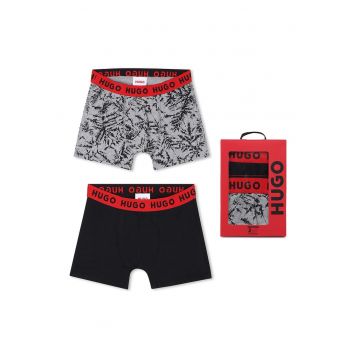 Set de boxeri cu model - 2 perechi - Negru/Gri