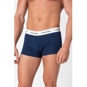 Set de boxeri cu talie joasa - 3 perechi - Rosu/Alb/Albastru inchis