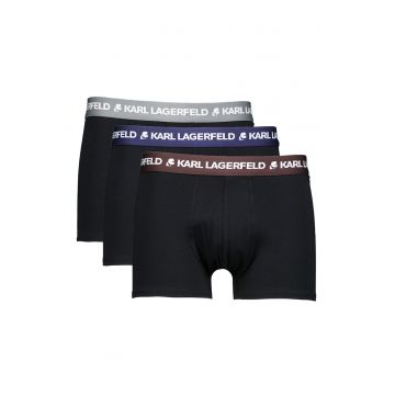 Set de boxeri din amestec de bumbac organic - 3 perechi - Negru/Gri verzui/Bleumarin