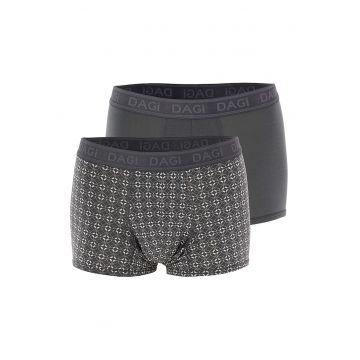 Set de boxeri din amestec de modal - 2 perechi - Gri melange