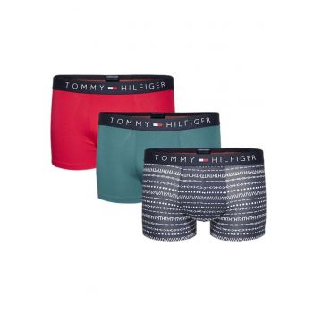 Set de boxeri uni si imprimati - 3 perechi - Bleumarin