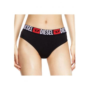 Set de chiloti tanga cu banda loho in talie - 3 perechi - Rosu/Alb/Negru