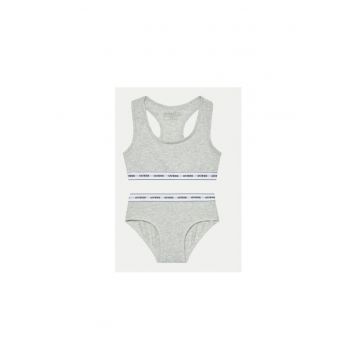 Set de lenjerie intima cu logo - Gri