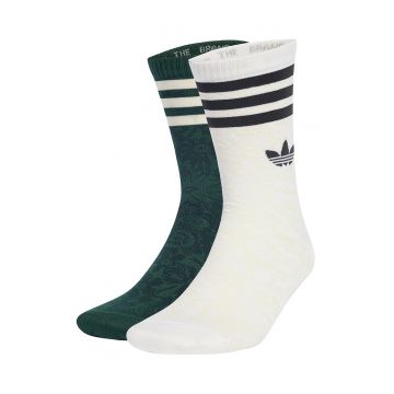 Set de sosete cu logo - 2 piese - Verde englez/Alb murdar