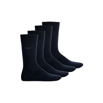 Set de sosete lungi din amestec de bumbac - 4 perechi - Bleumarin