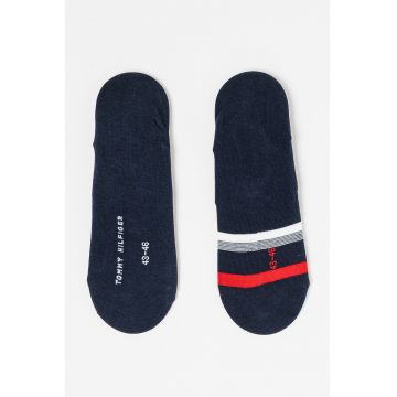 Set de sosete pana la glezna - 2 perechi - Rosu/Alb/Albastru ultramarin