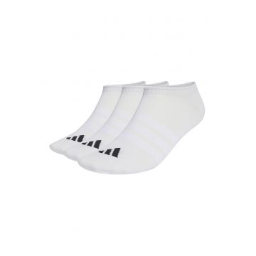 Set de sosete unisec pana la glezna cu logo Essentials - 3 perechi - Alb/Negru