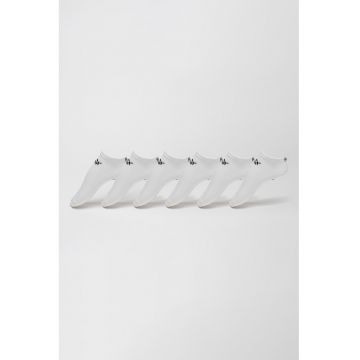 Set de sosete unisex din amestec de bumbac - 6 perechi - Negru/Alb murdar